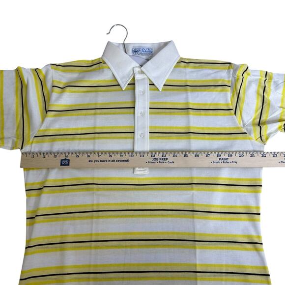Vintage Pickering Large Polo Golf Short Sleeve Stripe Shirt Horseshoe Bend ￼ - Picture 3 of 9